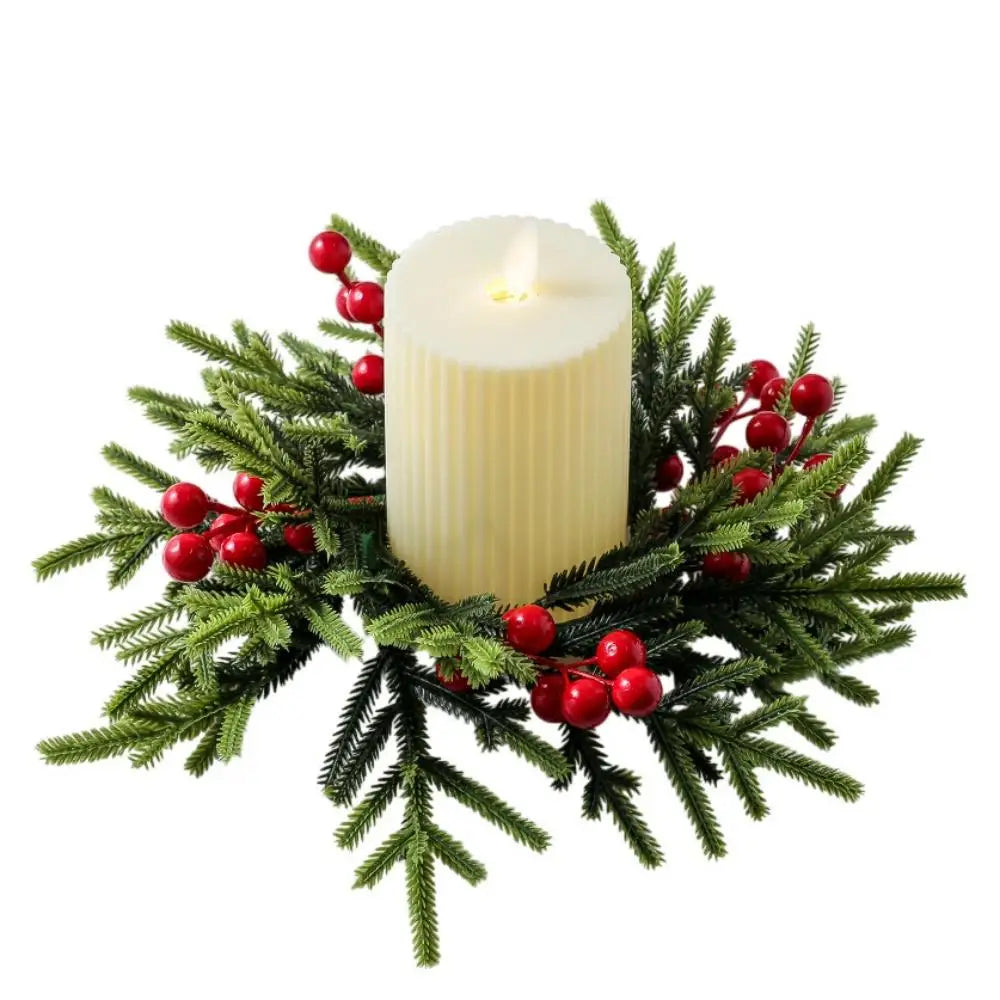NordCandle™ – Weihnachtskranz mit Beeren & Tannenzapfen
