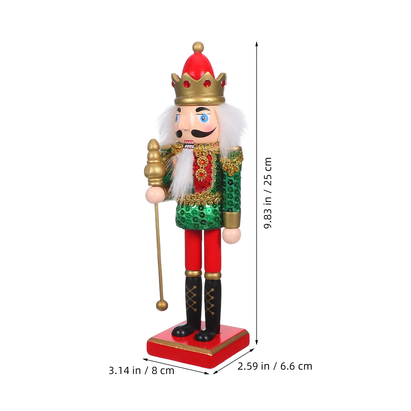 Weihnachtsnussknacker Figur – 25 cm Holz Soldat für Tisch-Deko & Regaldekoration