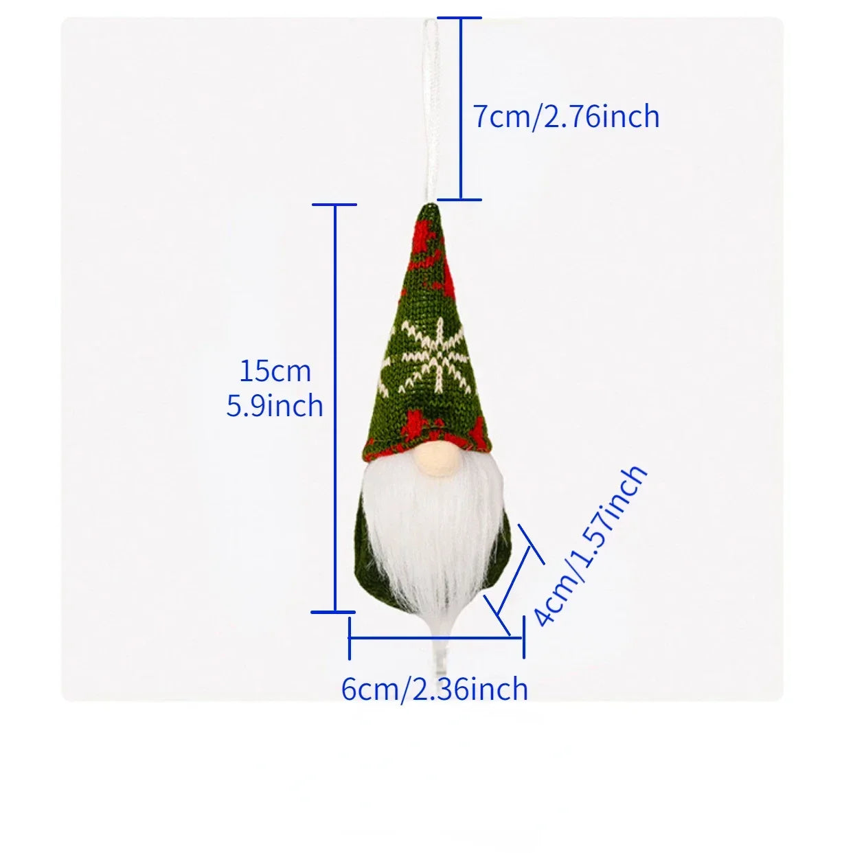 3er Set Weihnachtswichtel – Plüsch-Santa & gestrickte Figuren für Baum & Deko