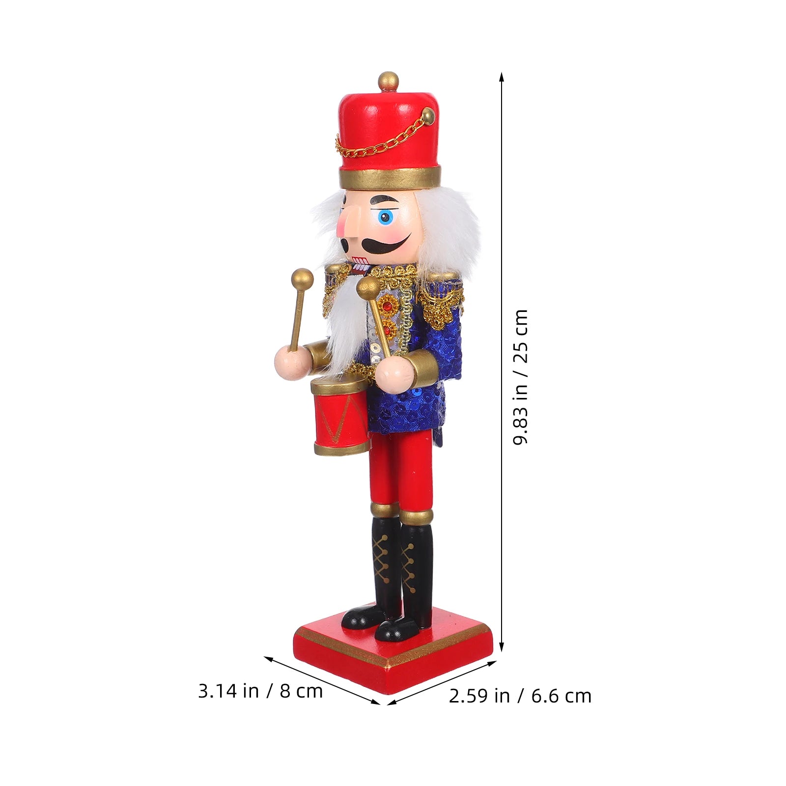Weihnachtsnussknacker Figur – 25 cm Holz Soldat für Tisch-Deko & Regaldekoration