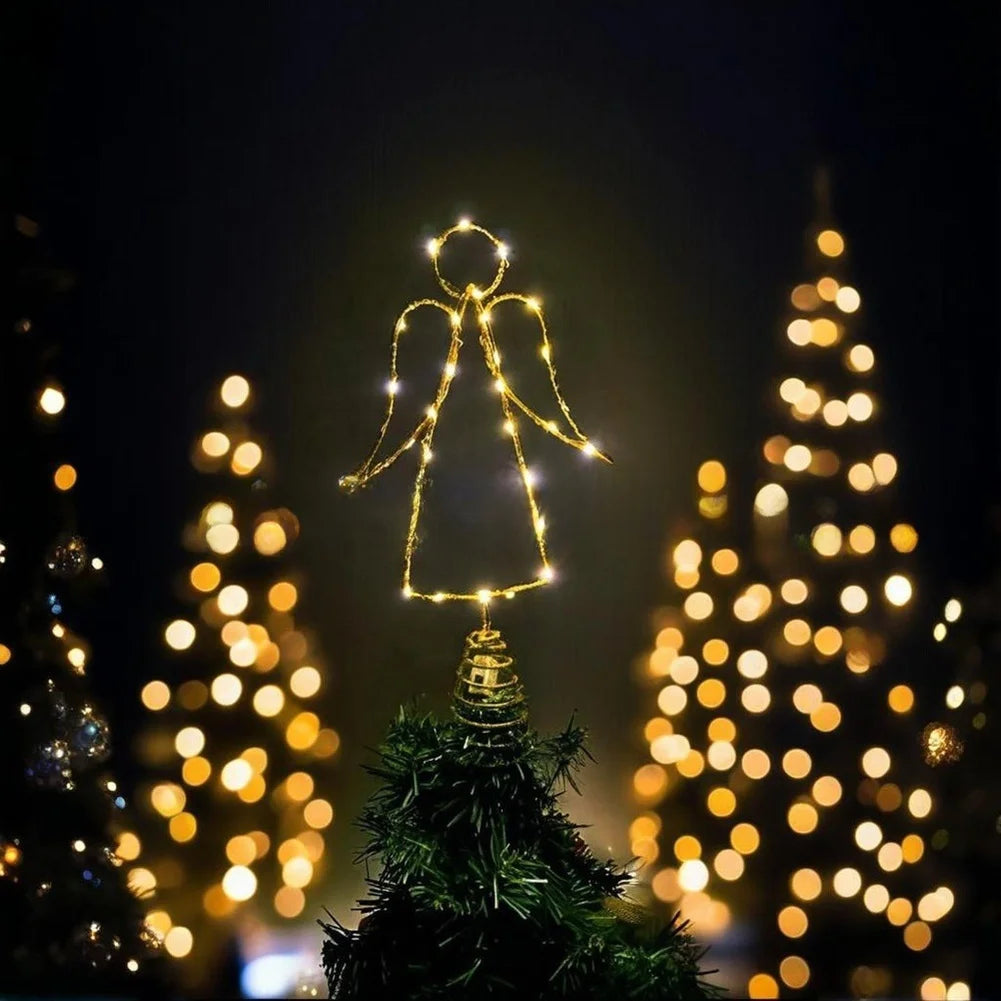 Weihnachtsengel-Baumspitze mit LED