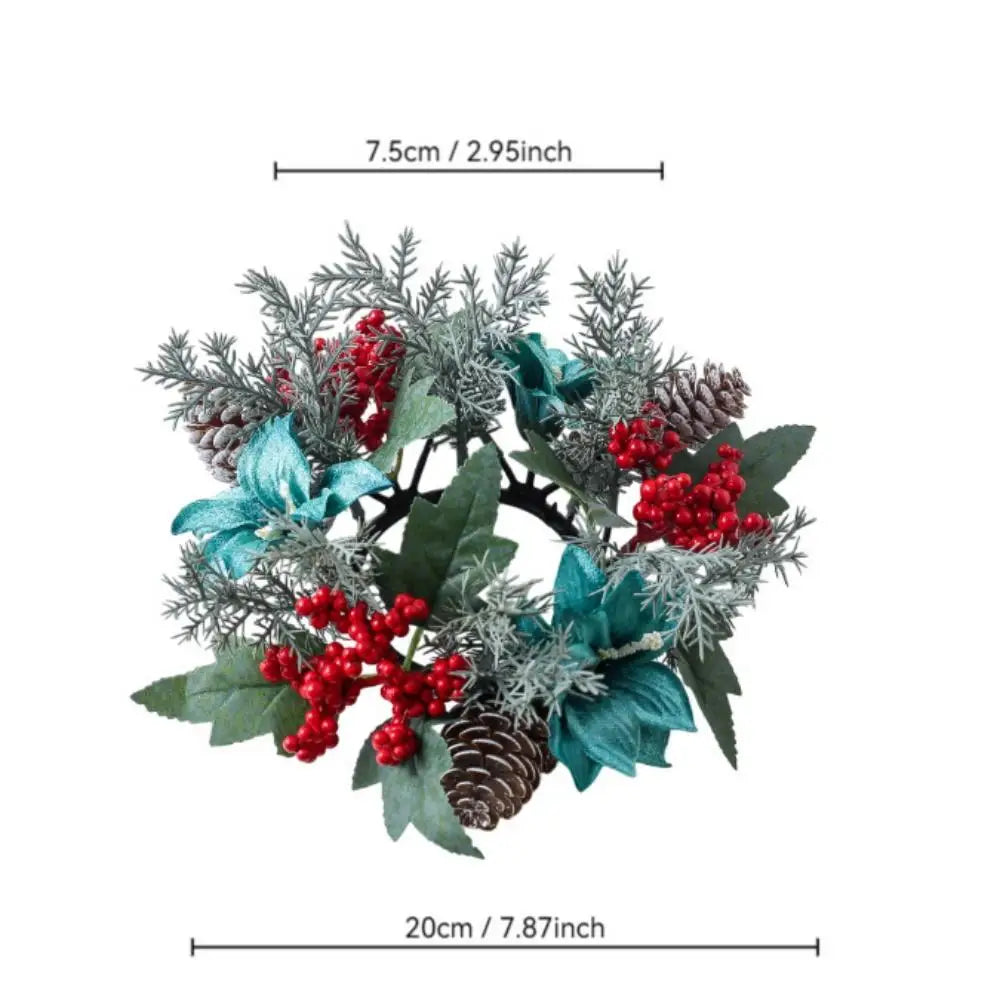 NordCandle™ – Weihnachtskranz mit Beeren & Tannenzapfen