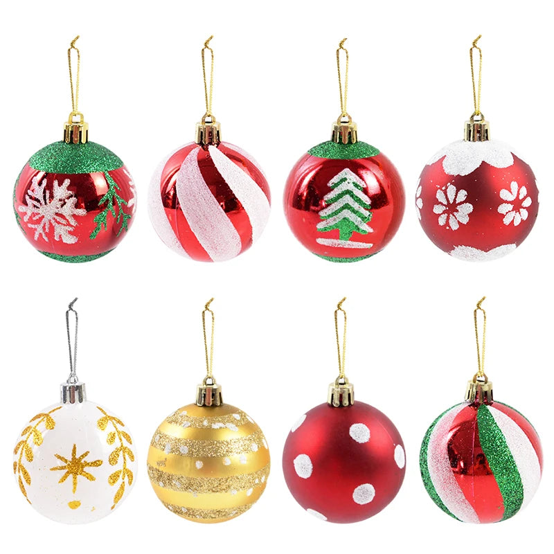 6er Set Weihnachtsbaum Kugeln – 6 cm Christbaum Anhänger für Festtagsdekoration & Neujahrsgeschenk