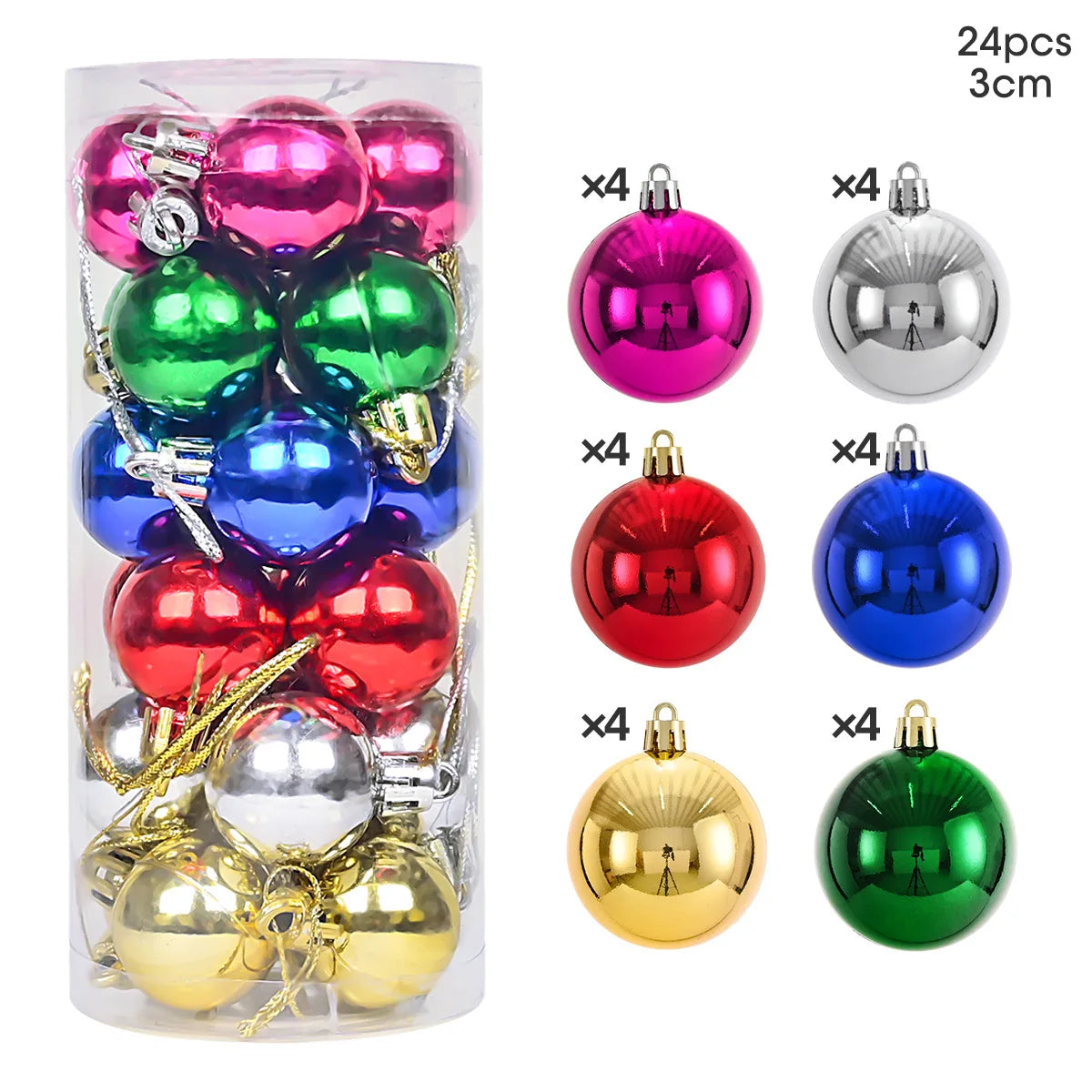 LumiBalls™ – Edles Weihnachtskugel-Set in festlichen Farben