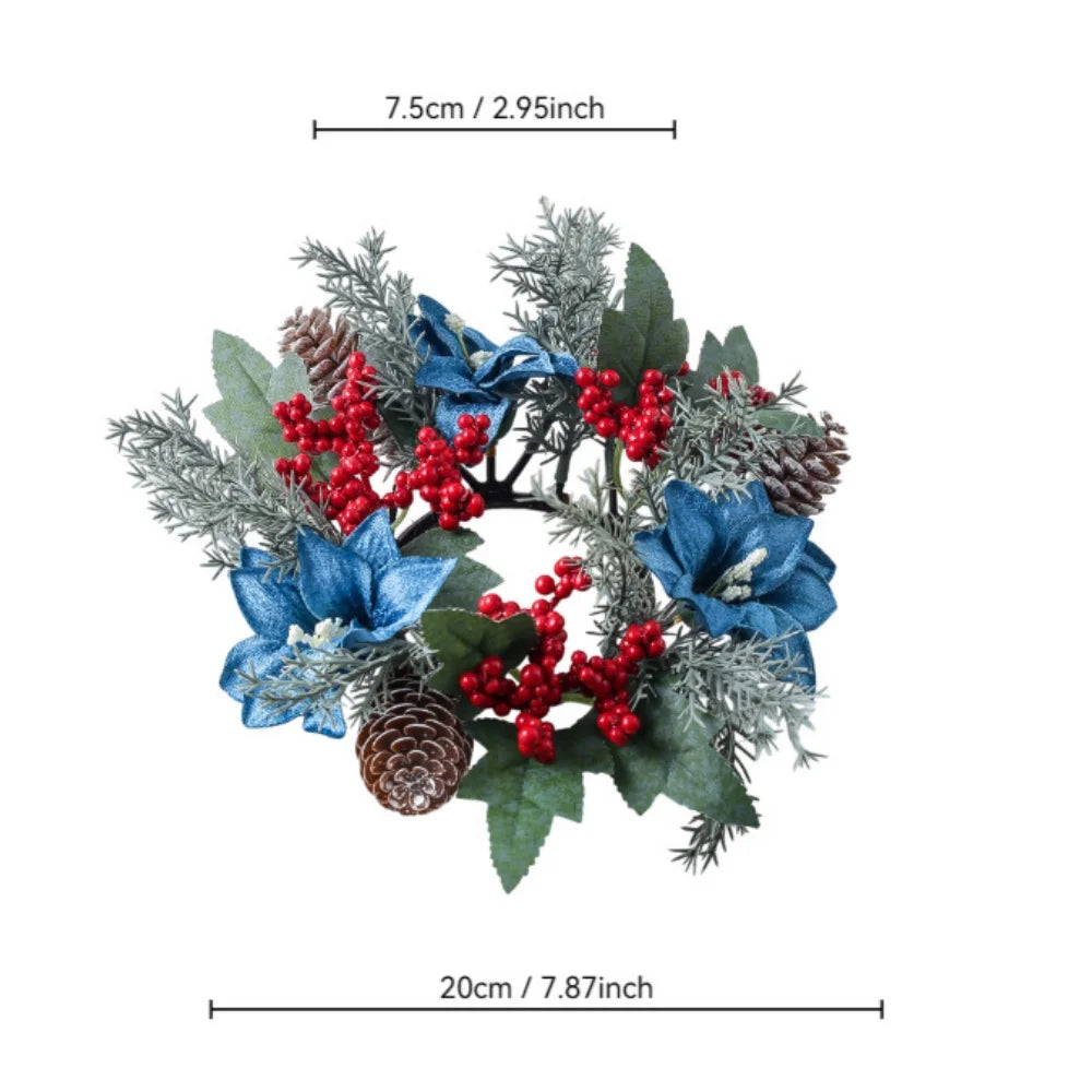 NordCandle™ – Weihnachtskranz mit Beeren & Tannenzapfen