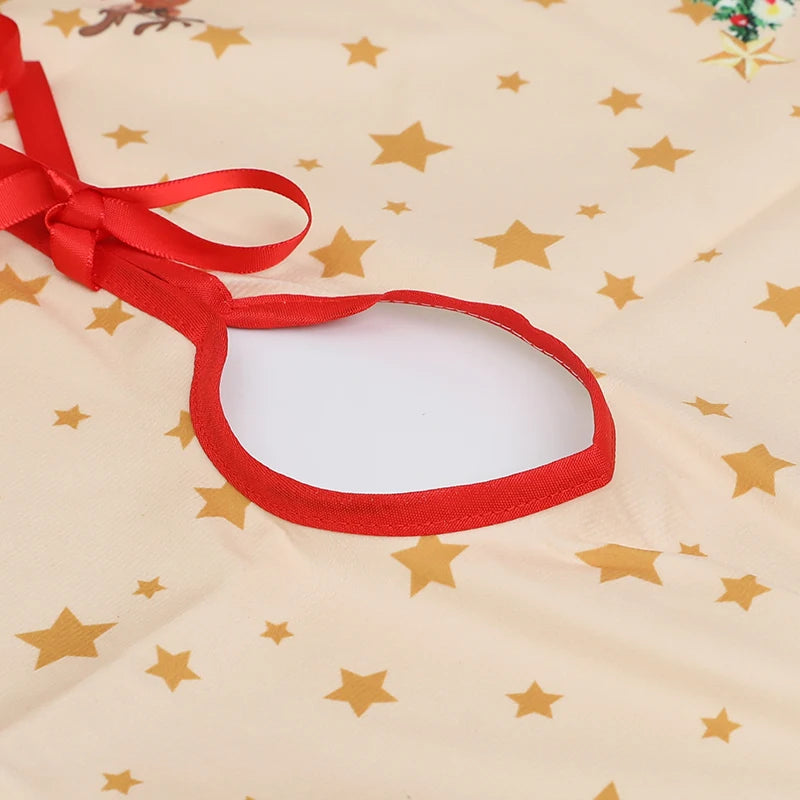 Weihnachtsbaumrock – 90/120 cm, Santa Claus & Schneeflocken Design für Baum-Deko