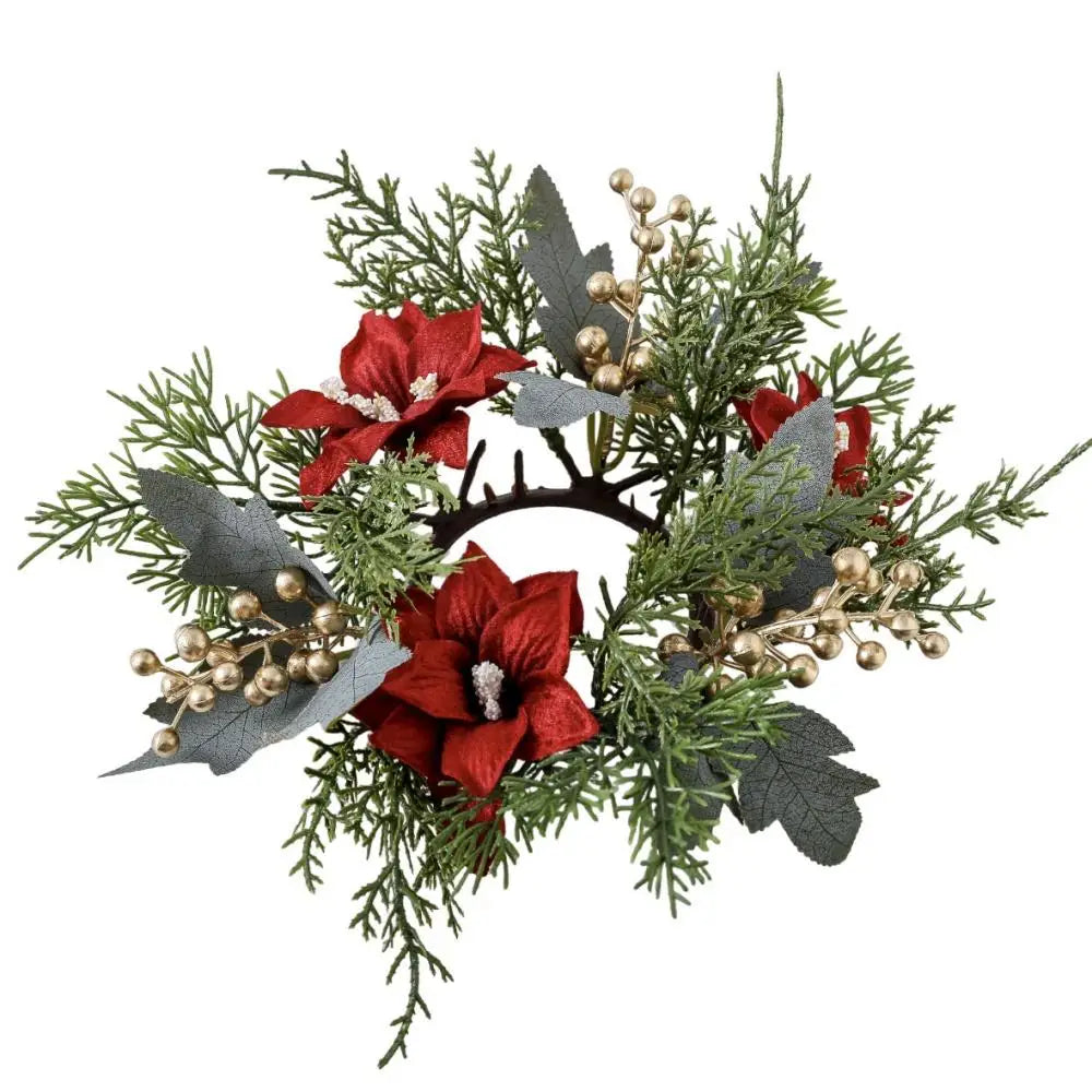 NordCandle™ – Weihnachtskranz mit Beeren & Tannenzapfen