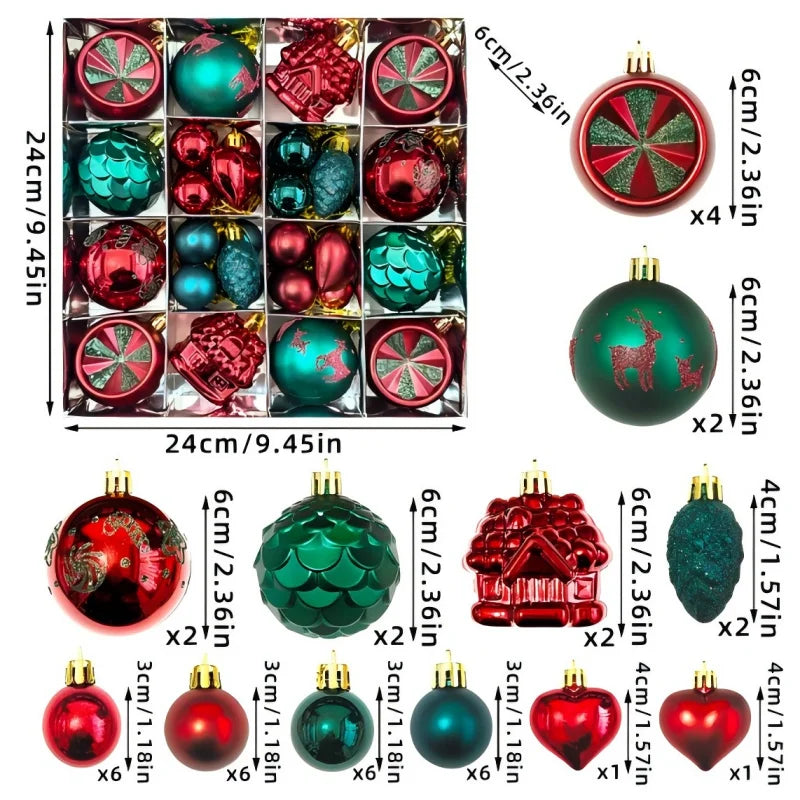 LumiBalls™ – Edles Weihnachtskugel-Set in festlichen Farben