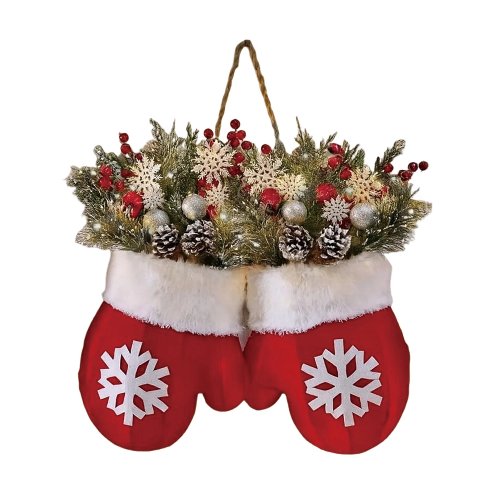 Weihnachtszauber-Handschuh – Kranz für Tür & Fenster