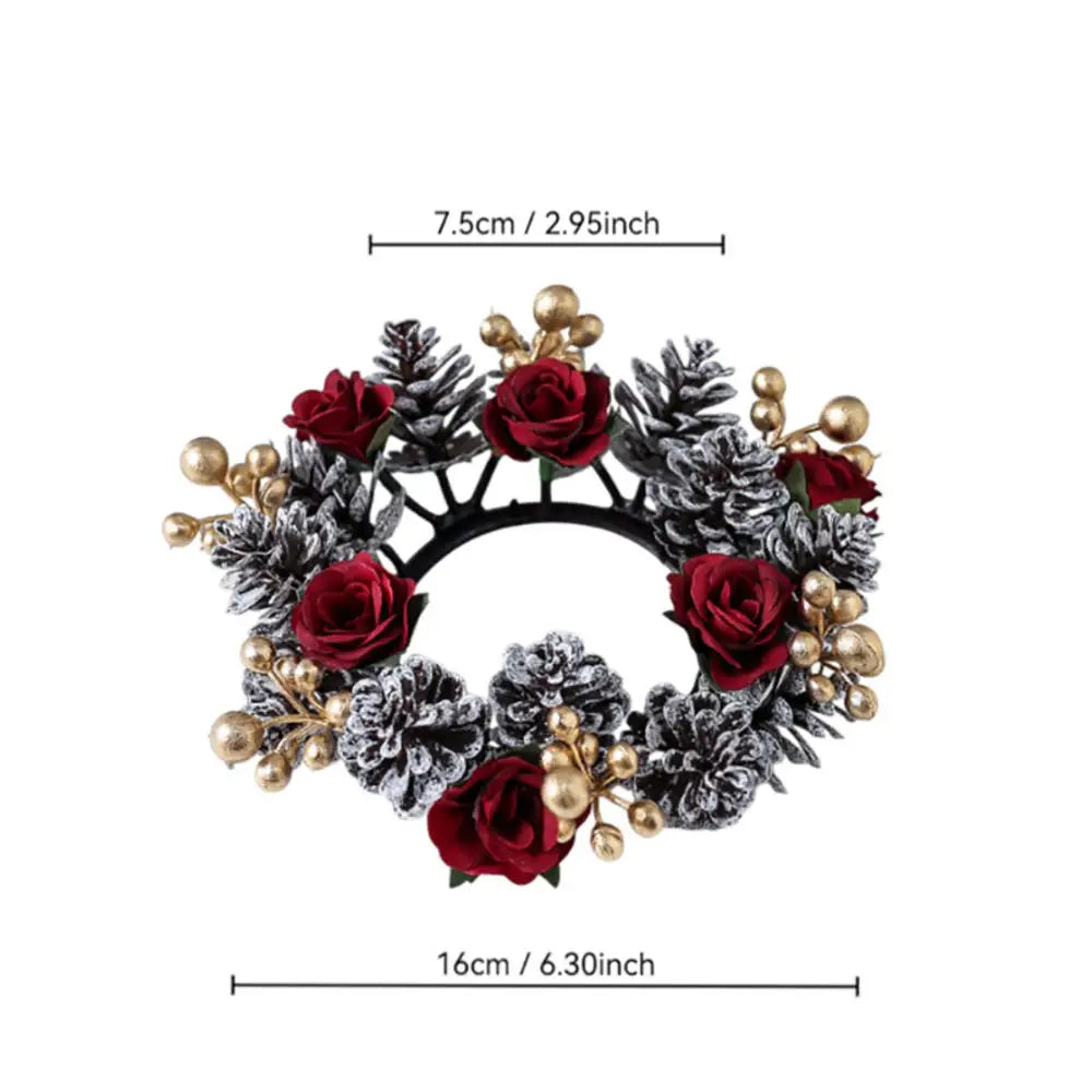 NordCandle™ – Weihnachtskranz mit Beeren & Tannenzapfen
